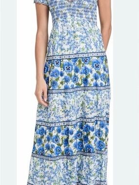 Alice + Olivia Blue Floral Maxi Dress